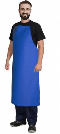 Фартук защитный из винилискожи КЩС, объем груди 116-124, рост 164-176, синий, грандмастер, 610872