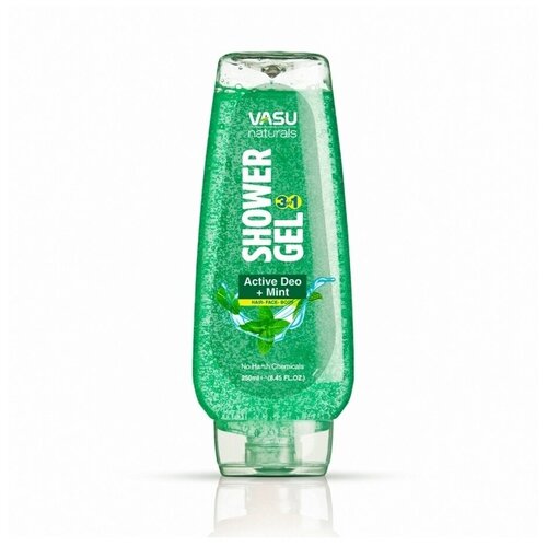 Trichup гель для душа Активный Део + Мята (Vasu Shower Gel-Active Deo+Mint),250мл