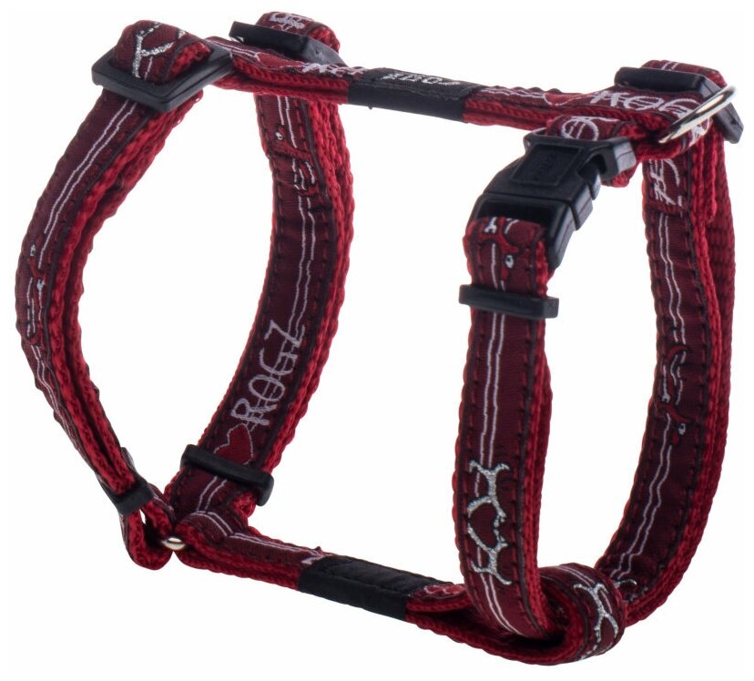 Шлейка Rogz Classic Harness M (SJ11) красный, M - фотография № 3