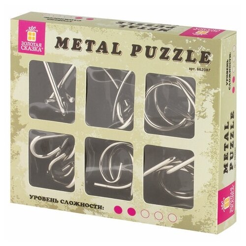 Головоломка Золотая сказка Metal Puzzle 662087 6 шт. головоломка unitype металлическая золотая сказка 12 шт