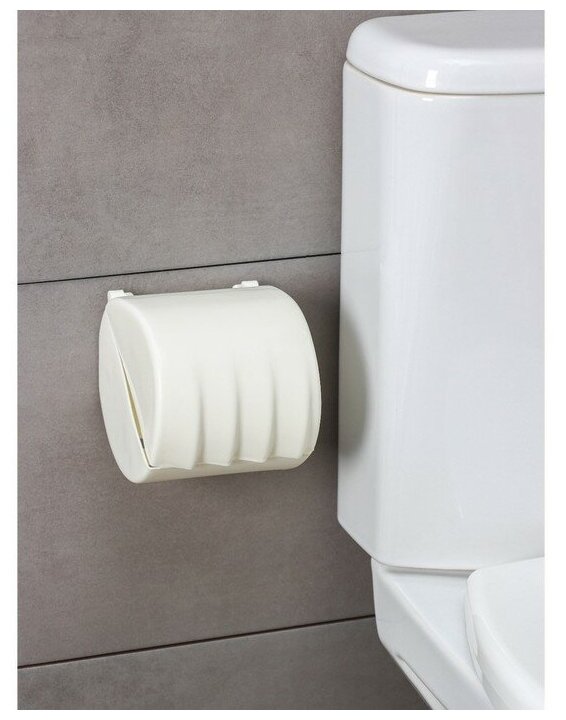 Держатель для туалетной бумаги 15,5х12,2х13,5см "Regular", цвет белое облако 9492437