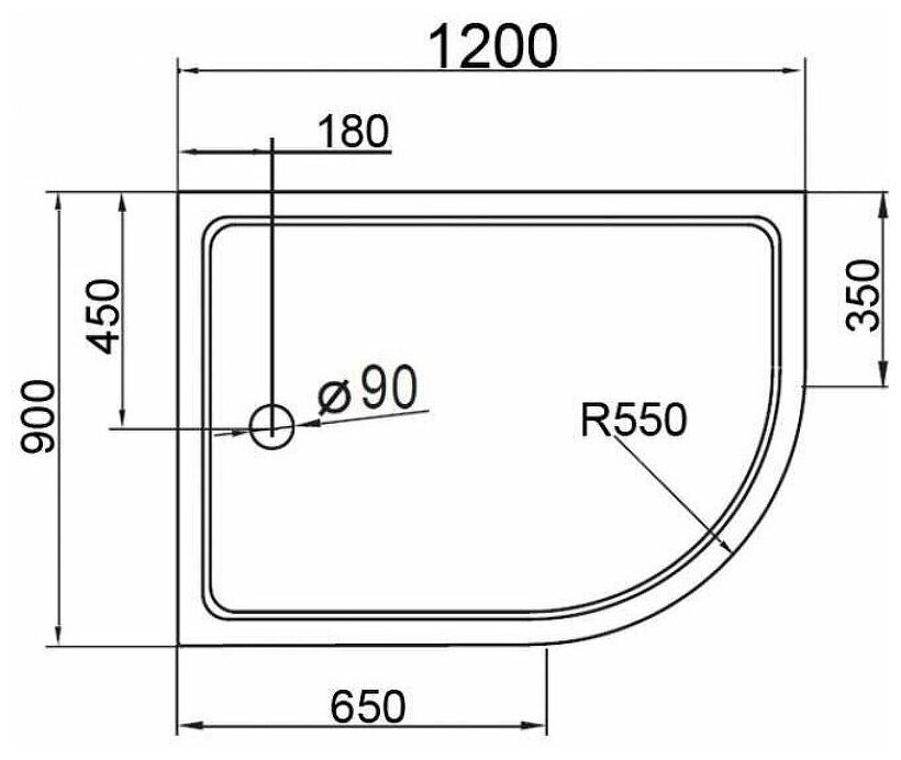 Акриловый поддон CEZARES TRAY-A-RH-120/90-550-15-W-L - фотография № 10