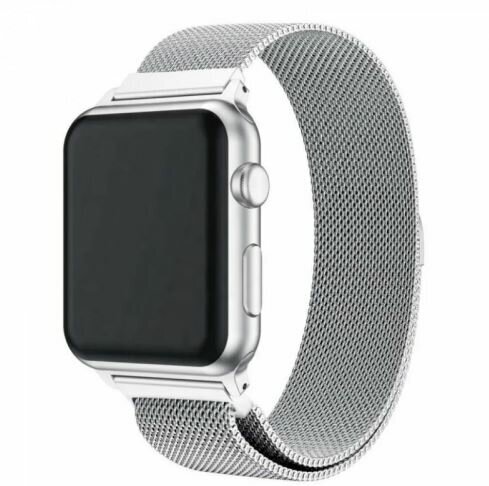 Ремешок для Apple Watch 42/44/45/49mm HOCO WA03 Simple beauty series milanese steel металлический сетчатый магнитная застежка серебро