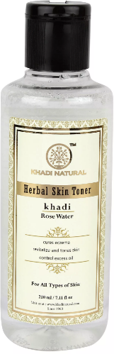 Тоник для лица "Розовая вода" Кхади Rose Water Skin Toner Khadi 210 мл.