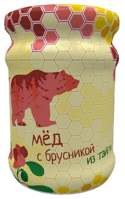 Мёд с брусникой ТМ "Ягоды Карелии" 320 гр