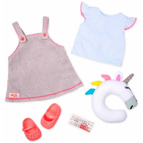 Комплект одежды для куклы Our generation «Для Путешествия» с подушкой для сна OG30385