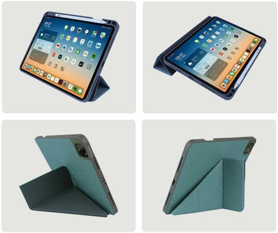 Чехол G-Case iPad mini 6 с держателем для Apple Pencil Y-сложение + Camera Fold синий Denim Classic Plus