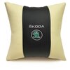 Подушка декоративная Auto Premium SKODA, цвет: черный, бежевый - изображение