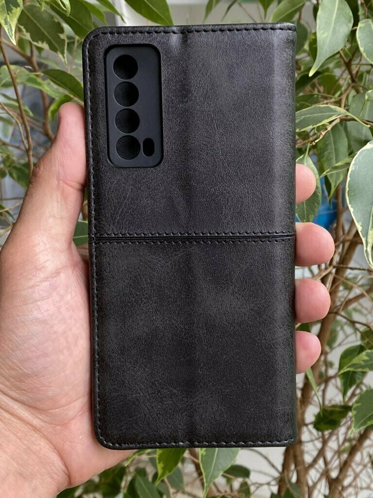 Чехол книжка для Huawei P Smart 2021 / Хуавей Р Смарт 2021 elitcase (Черная) — фото 1