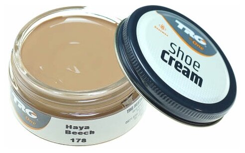 Крем для обуви TRG Shoe Cream (#178 - Бук) для гладкой кожи с пчелиным воском, 50мл., Испания