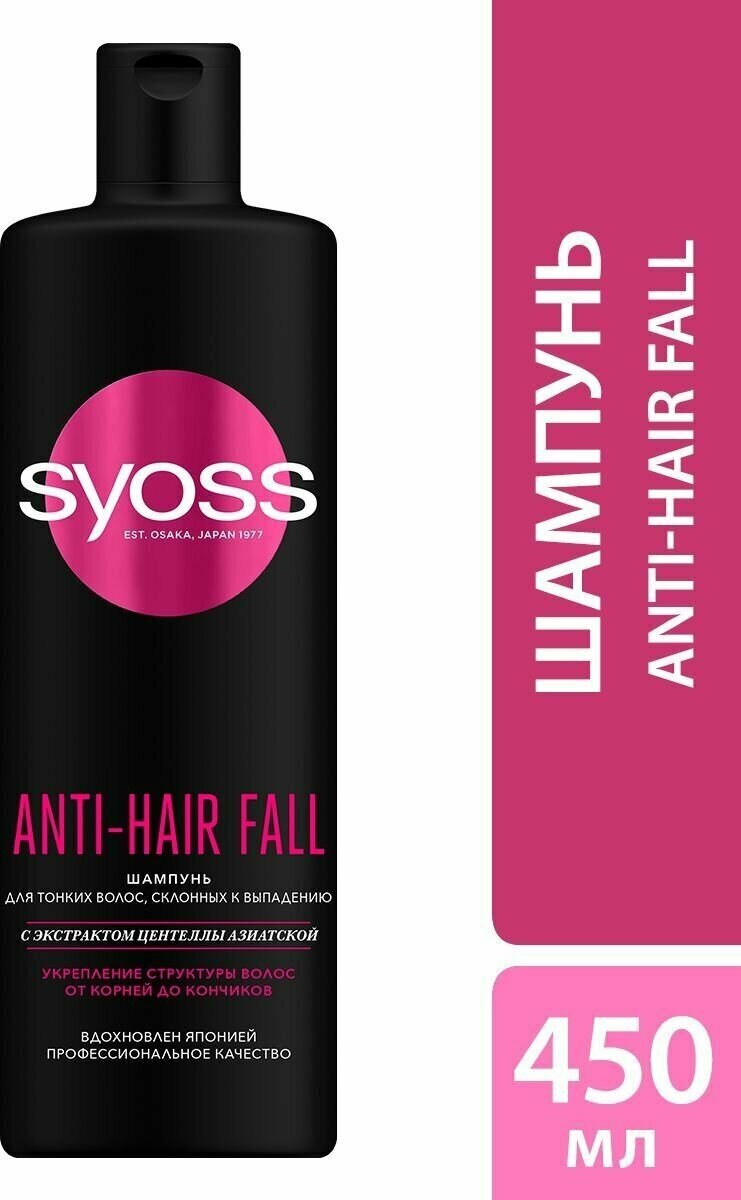 Шампунь для волос Syoss Anti-Hair Fall с экстрактом центеллы азиатской 450мл Хенкель - фото №6