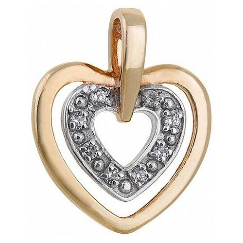 фото Лукас подвеска с 8 фианитами из красного золота p01-z-59520-z