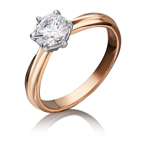 фото Платина кольцо из комбинированного золота с swarovski zirconia 01-3090-00-501-1111-38