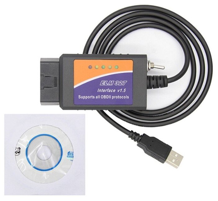 ELM327 USB диагностический кабель с переключателем (FoCCCus FORScan)