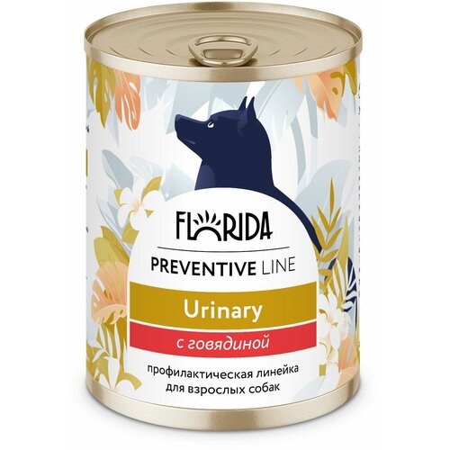 FLORIDA Urinary Консервы для собак. Профилактика мочекаменной болезни, с говядиной 0,34 кг. х 1 шт.