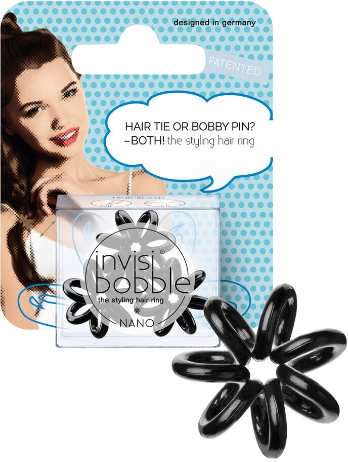 NANO True Black резинка для волос Invisibobble