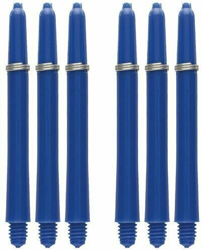 Хвостовики 6 шт Winmau Nylon с колечками (Medium) синего цвета. Для дротиков Дартс.