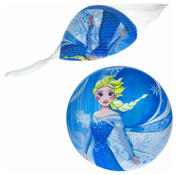 Мяч Disney Frozen ПВХ, полноцветн, 23 см, 120 г, сетка и бирка
