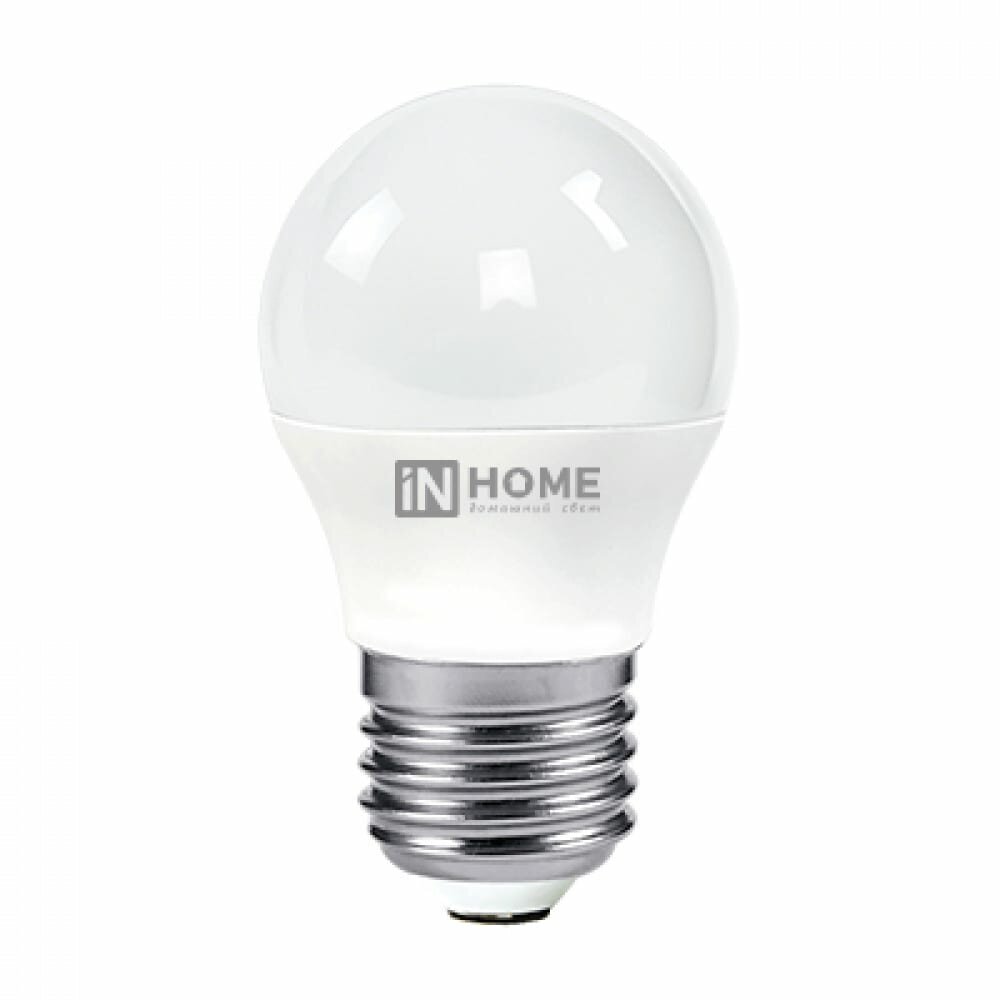 IN HOME Лампа сд LED-ШАР-VC 6Вт 230В Е27 3000К 570Лм 4690612020525