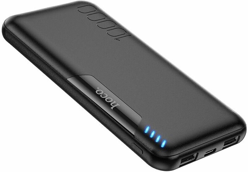 Универсальный дополнительный аккумулятор Power Bank HOCO J82 (10000 mAh) черный