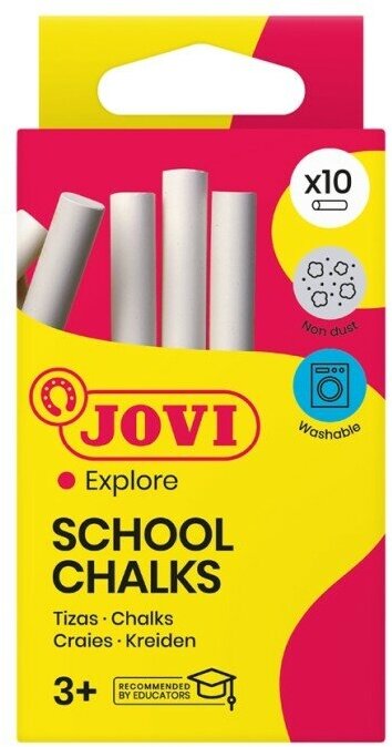 Мелки Jovi Classcolor круглые/белые 10 штук - фото №18