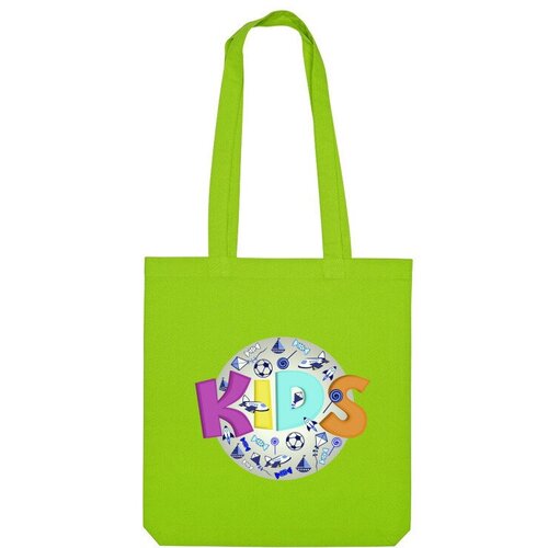 Сумка шоппер Us Basic, зеленый сумка детская символика красный