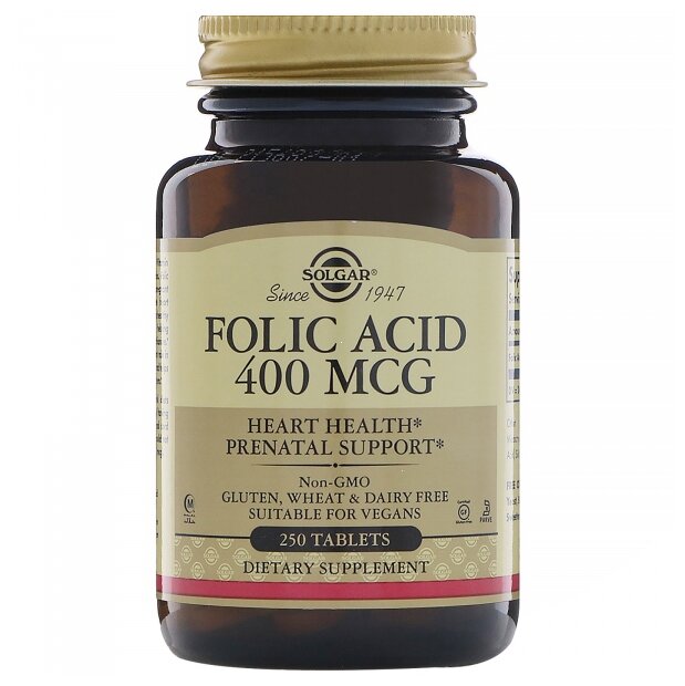 Solgar Folic Acid таб., 400 мкг, 300 г, 250 шт.