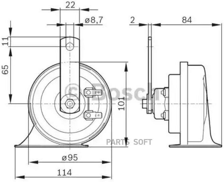 BOSCH 0986AH0501 Фанфара 12V Windtone new