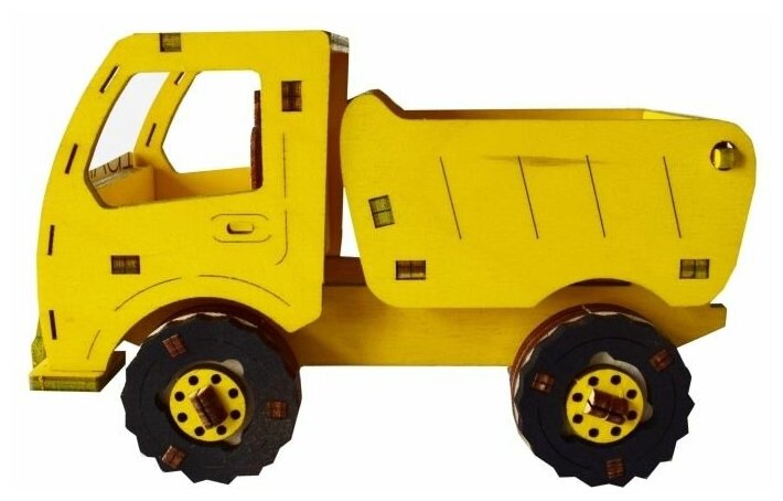 3D-пазл Мини-грузовик, конструктор, желтый