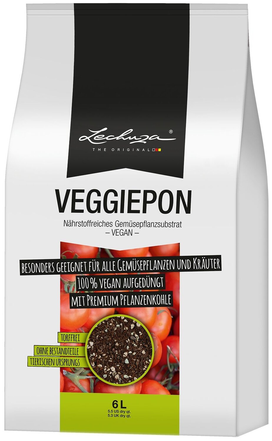 Субстрат Lechuza Veggiepon для овощных культур, 6 л, 6 кг - фото №1