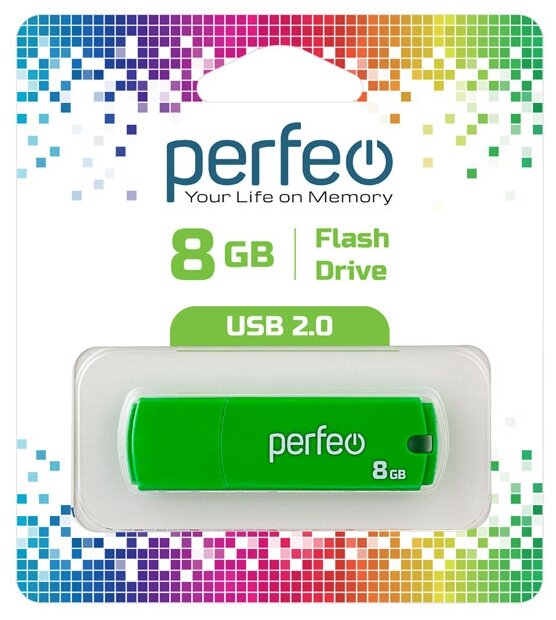 USB флешка Perfeo USB 8GB C05 зеленая