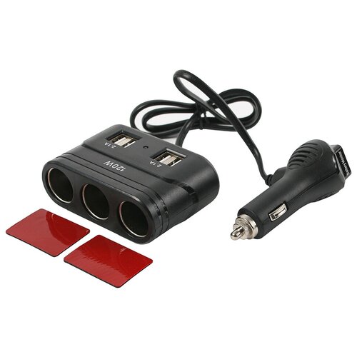 Разветвитель прикуривателя 4 USB 3 разъема 12-24V (NO 1680)