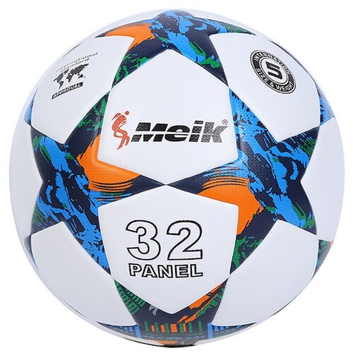 фото R18028-3 мяч футбольный "meik-098" 4-слоя tpu+pvc 3.2, 400 гр, термосшивка