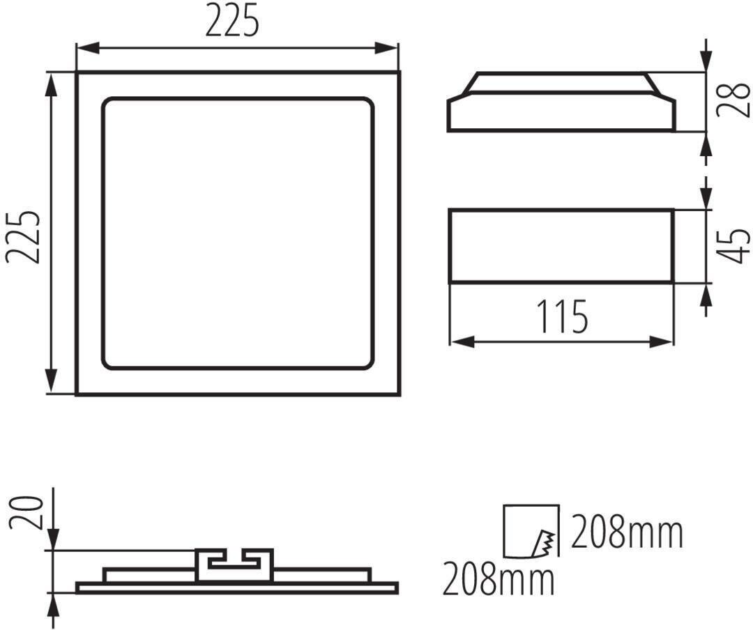 Встраиваемый светильник Kanlux Katro V2LED 18W-NW-W 28943 - фотография № 5