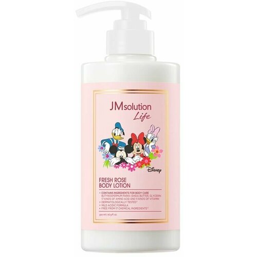 JMSolution Лосьон для тела с экстрактом розы LIFE DISNEY FRESH ROSE BODY LOTION, 500 мл.