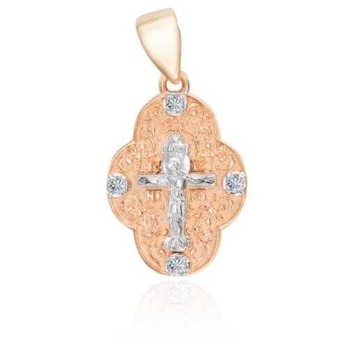 фото Крест даръ крест из красного золота с бриллиантами (21264)