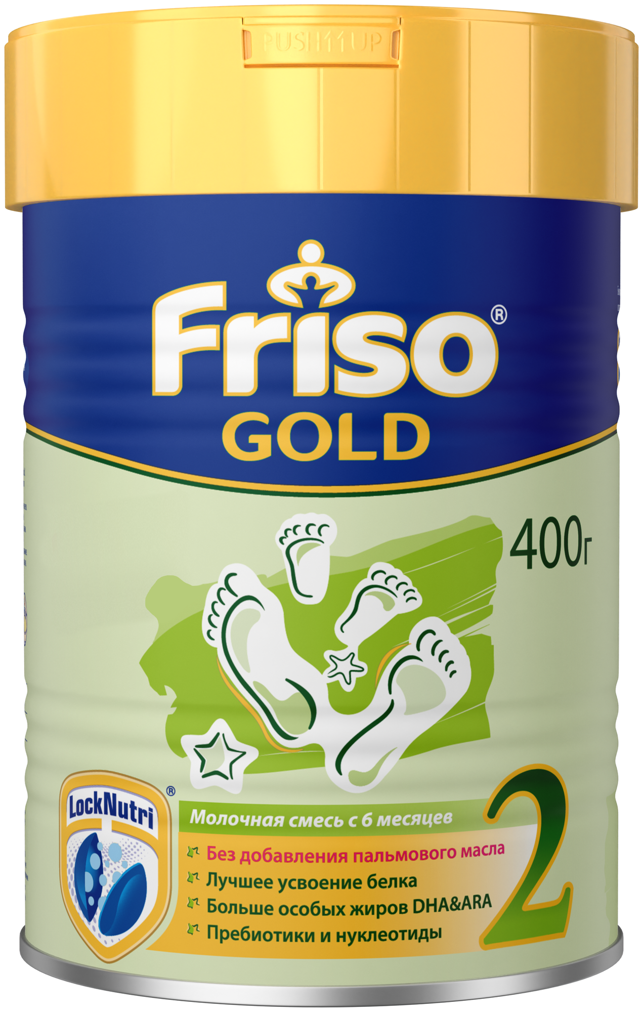 Смесь Friso Frisolaс Gold 2, с 6 до 12 месяцев, 400 г