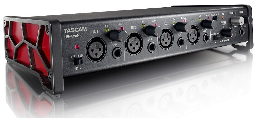 Tascam US-4x4HR аудио/MIDI интерфейс (4 входа, 4 выхода) Ultra-HDDA mic-preamp 24bit/192kHz