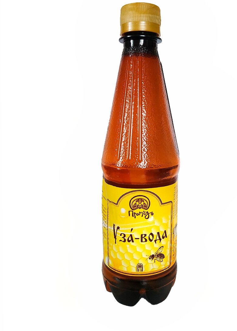 Напиток безалкогольный "Узá-вода" с прополисом негазированный Промёд 500 мл - фотография № 1