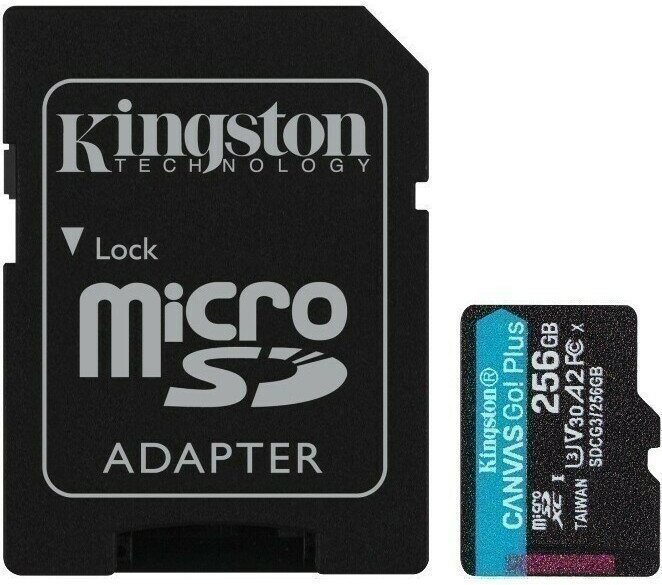 Карта памяти 256Gb MicroSD Kingston + SD адаптер (SDCG3/256GB)