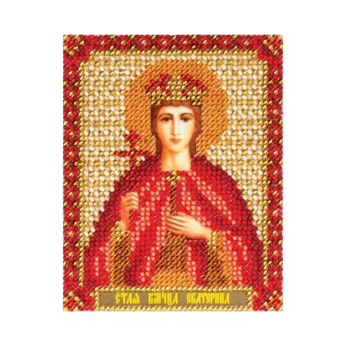 набор для вышивания panna икона святой преподобной ангелины сербской арт цм 1752 8 5х11 см Набор для вышивания Panna Икона Святой Великомученицы Екатерины, арт. ЦМ-1433, 8,5х11 см