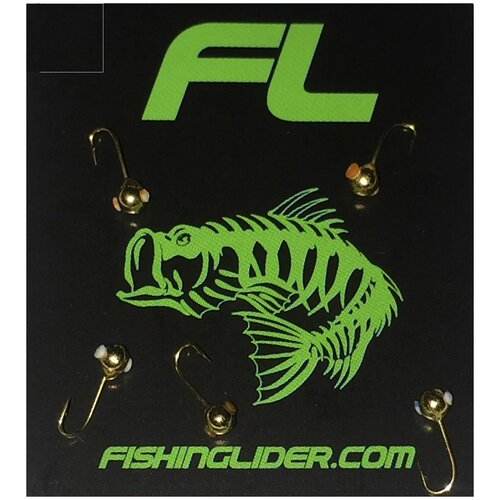 Мормышка вольфрамовая Pellet wHole Electroplating 002 Gold 8229 вес 010 крючок 20 набор 5шт 600₽