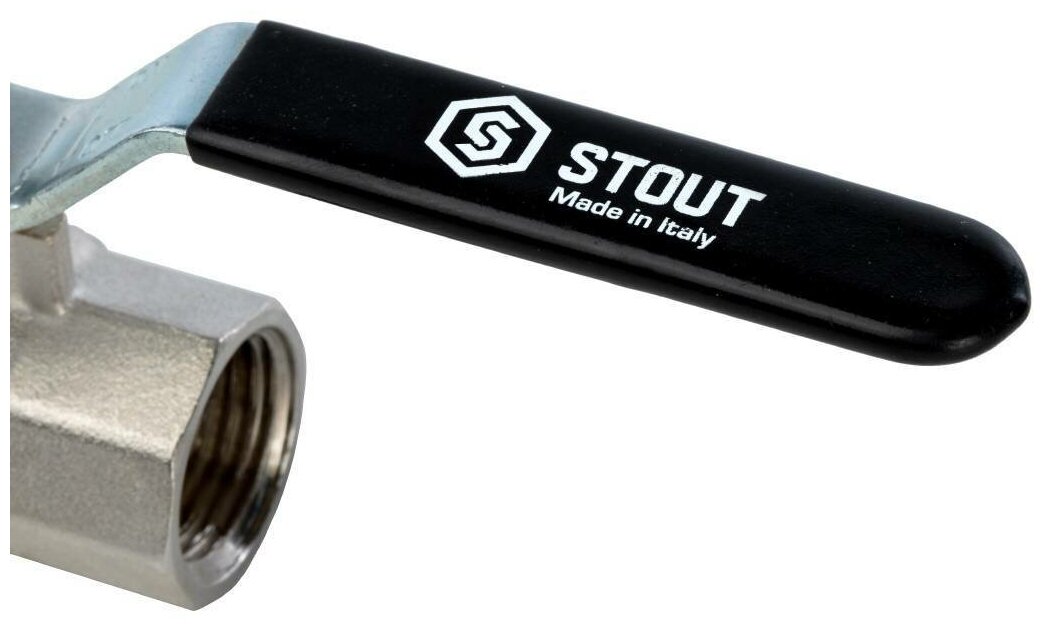 Шаровый кран Stout SVB-0001 1 1/2 вн-вн, полнопроходной, ручка рычаг - фото №3