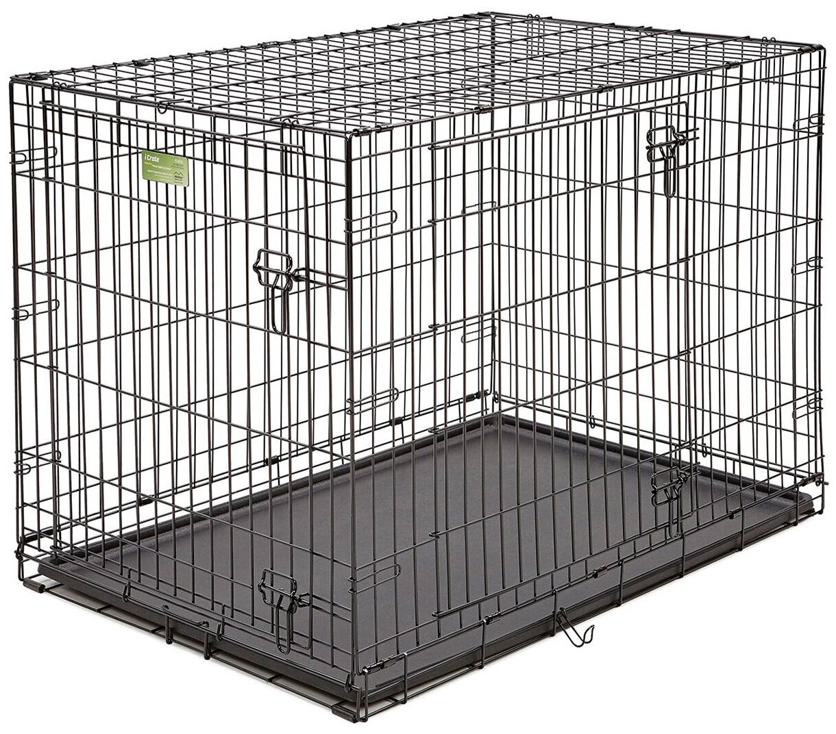 Клетка MidWest iCrate для собак 107х71х76h см, 2 двери, черная - фотография № 15