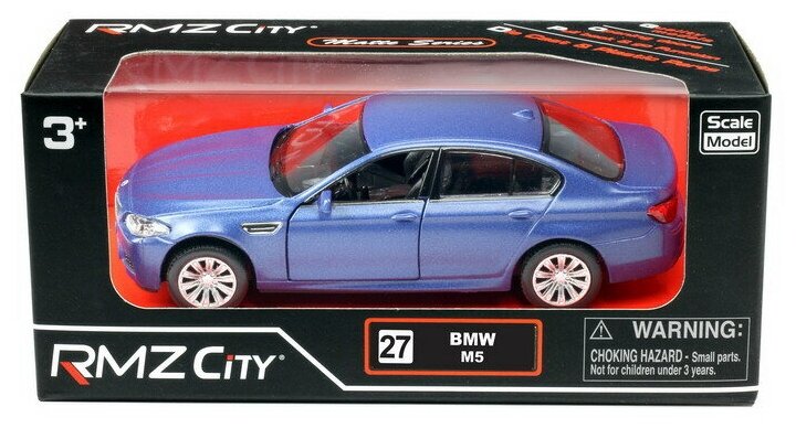 Модель Uni-Fortune, Машина металлическая BMW M5, инерционная, 1:32 голубой матовый - фото №3