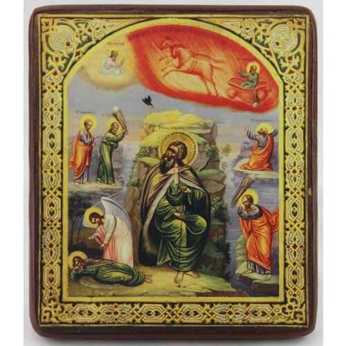 Православная Икона Илья Пророк (Огненное Восхождение), левкас, ручная работа (Art.1218М) пророк ной православная икона