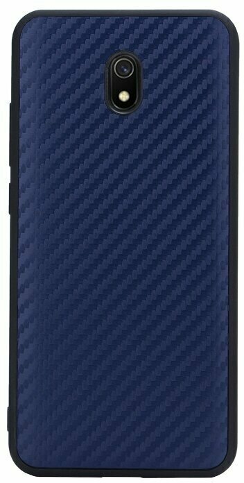 Чехол накладка G-Case Carbon для Xiaomi Redmi 8A, темно-синяя