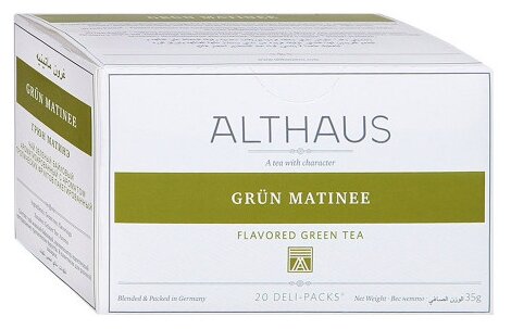 Зеленый чай Althaus Grun Matinee в пакетиках, 20 шт - фотография № 3