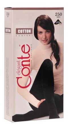 Колготки  Conte elegant Cotton, 250 den, размер 3, коричневый