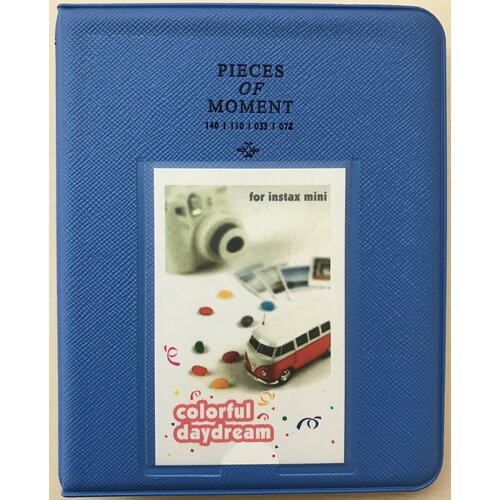 Фотоальбом для фотографий Polaroid для Fujifilm Instax Mini, 64 кармана. Индиго.